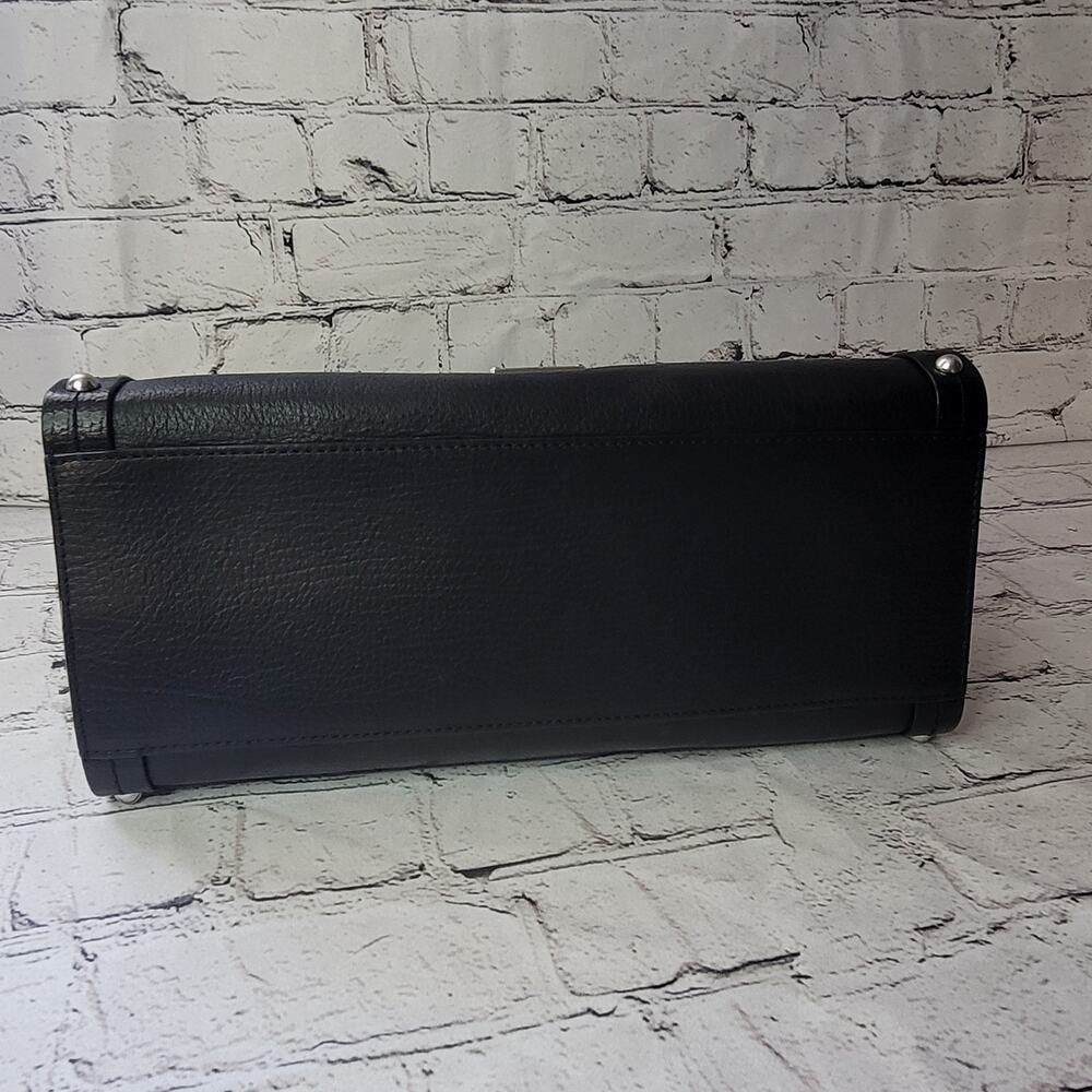 Rebecca Minkoff- Madison Satchel- Black with Studded sides-Black strap - Picture 6 of 13